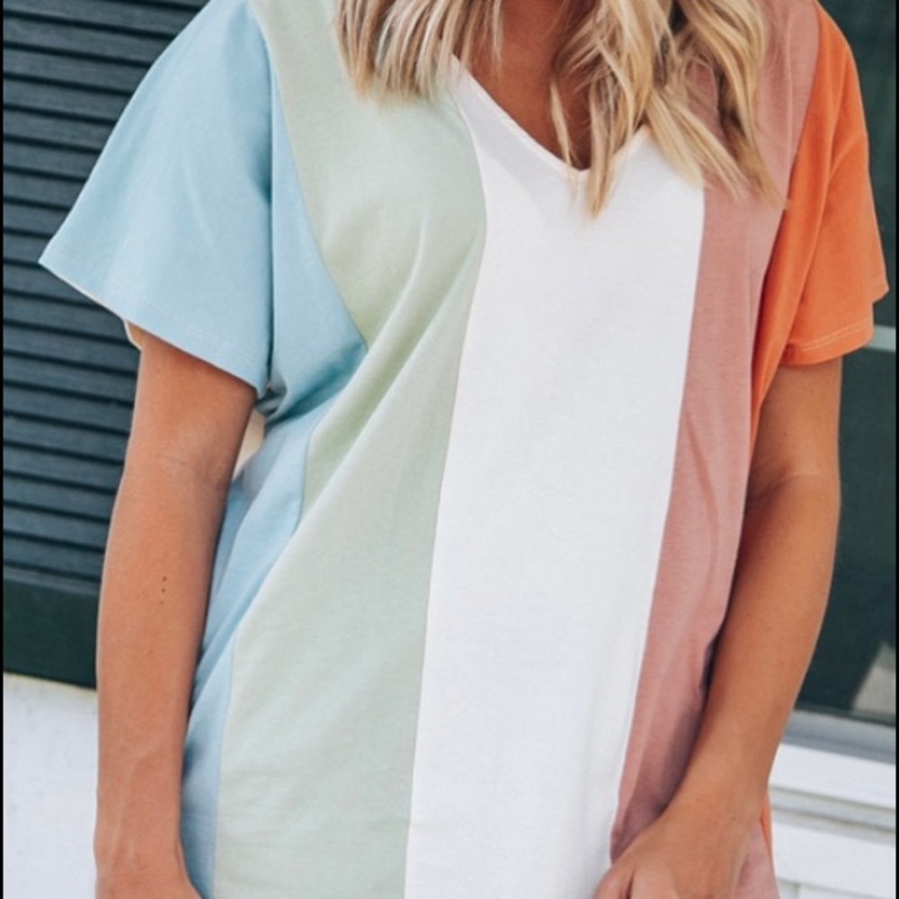 Bibi Boutique color block striped top